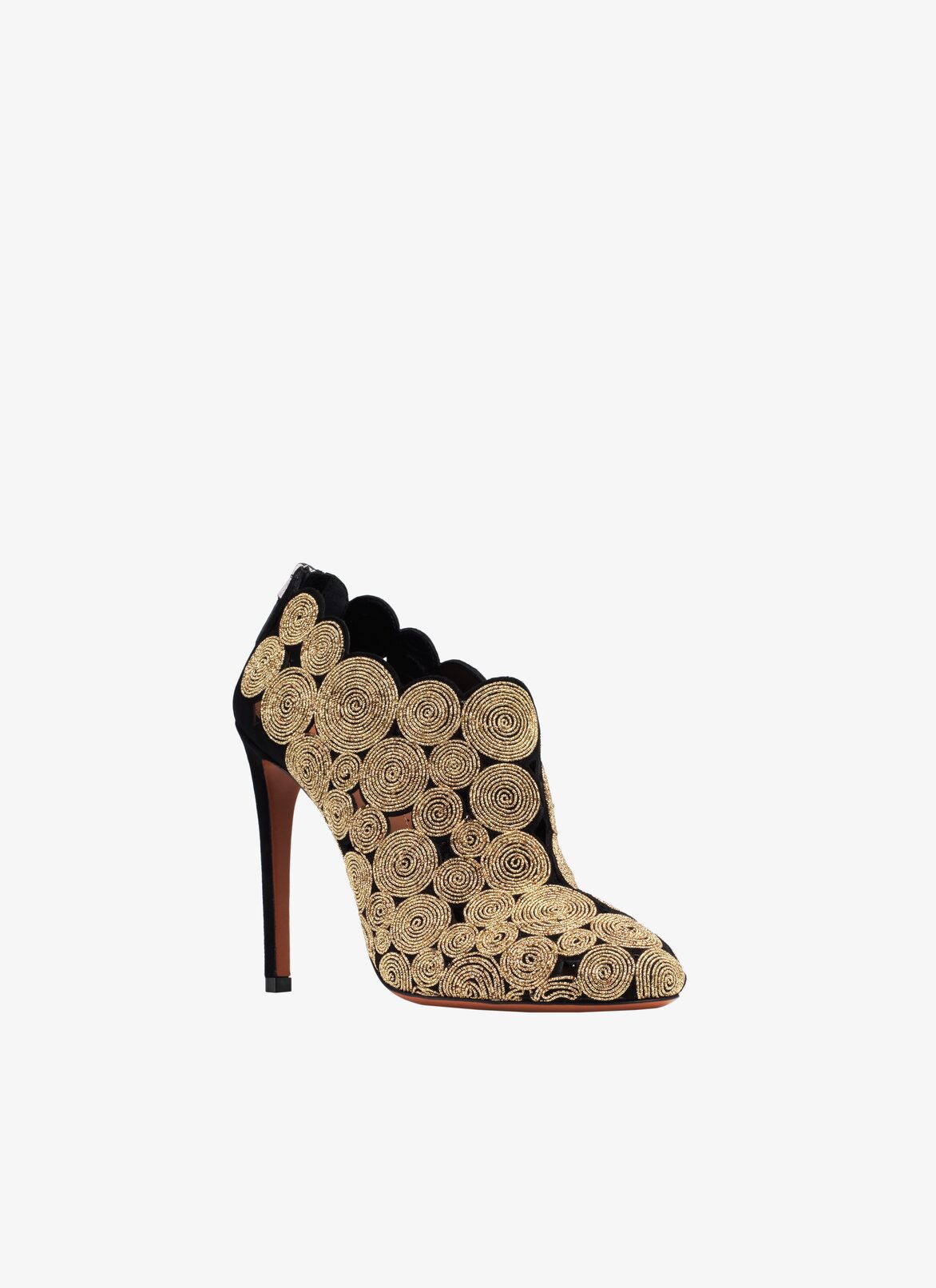 Stiletto Ankle Boots ALAÏA BLACK/GOLD STILETTO ANKLE BOOTS